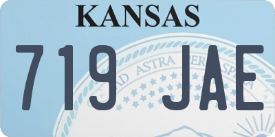 KS license plate 719JAE