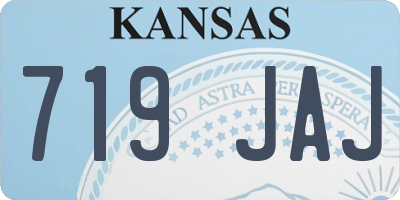 KS license plate 719JAJ