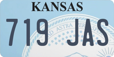 KS license plate 719JAS