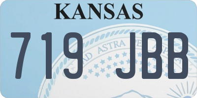 KS license plate 719JBB