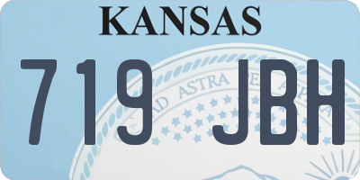 KS license plate 719JBH
