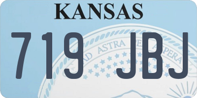KS license plate 719JBJ