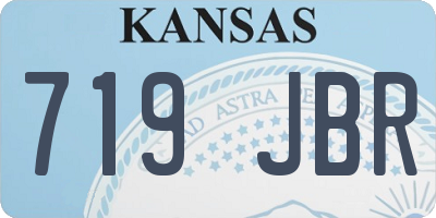 KS license plate 719JBR