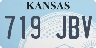 KS license plate 719JBV