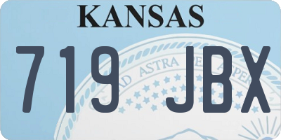 KS license plate 719JBX