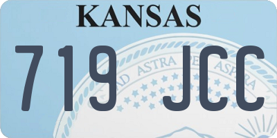 KS license plate 719JCC