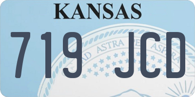 KS license plate 719JCD