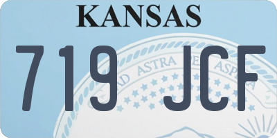 KS license plate 719JCF