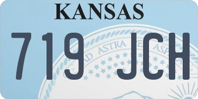 KS license plate 719JCH