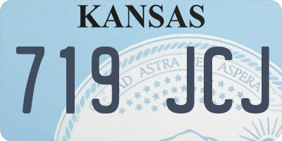 KS license plate 719JCJ