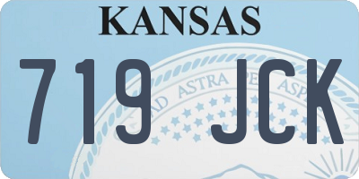 KS license plate 719JCK