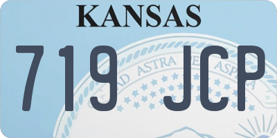 KS license plate 719JCP