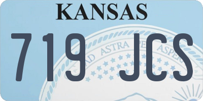 KS license plate 719JCS