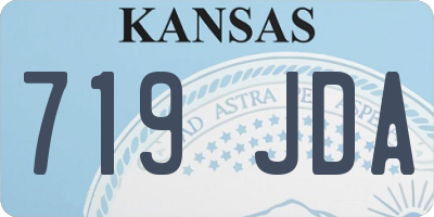 KS license plate 719JDA