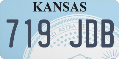 KS license plate 719JDB