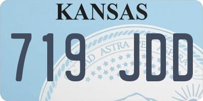 KS license plate 719JDD