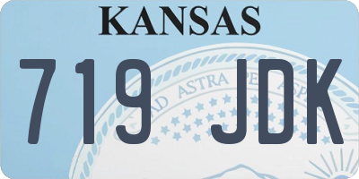 KS license plate 719JDK