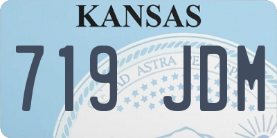 KS license plate 719JDM