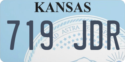 KS license plate 719JDR