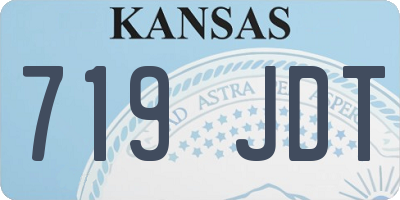 KS license plate 719JDT