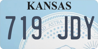 KS license plate 719JDY