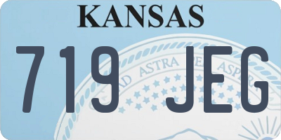 KS license plate 719JEG