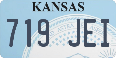 KS license plate 719JEI
