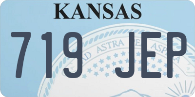 KS license plate 719JEP