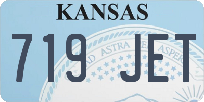 KS license plate 719JET