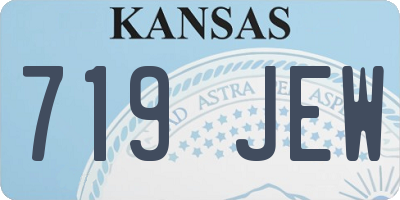 KS license plate 719JEW