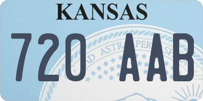 KS license plate 720AAB