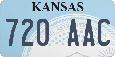 KS license plate 720AAC