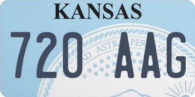 KS license plate 720AAG