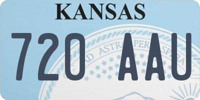 KS license plate 720AAU