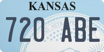 KS license plate 720ABE