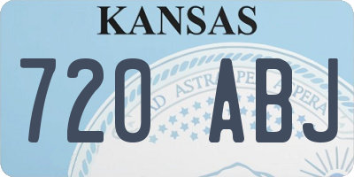 KS license plate 720ABJ