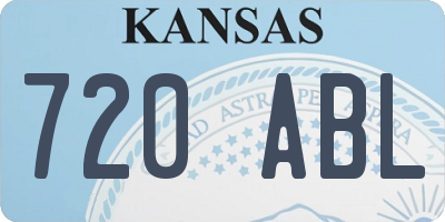 KS license plate 720ABL
