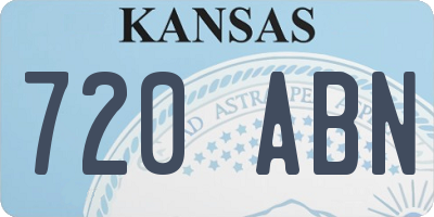 KS license plate 720ABN