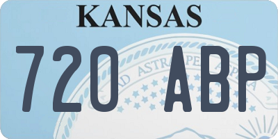 KS license plate 720ABP