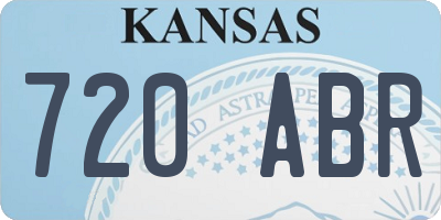KS license plate 720ABR