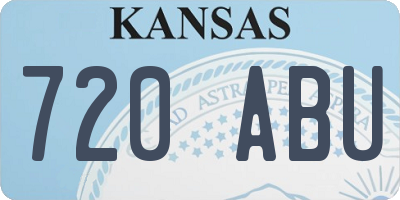 KS license plate 720ABU