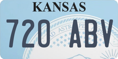 KS license plate 720ABV