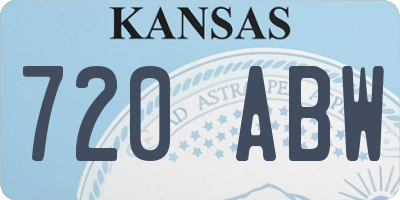 KS license plate 720ABW
