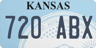 KS license plate 720ABX