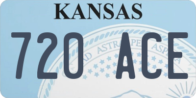 KS license plate 720ACE