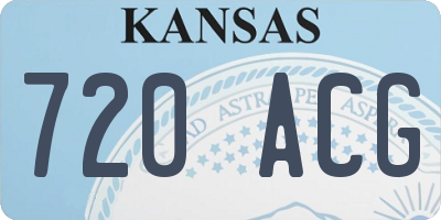 KS license plate 720ACG