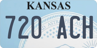 KS license plate 720ACH