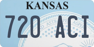 KS license plate 720ACI