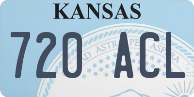 KS license plate 720ACL