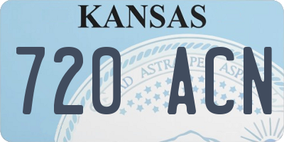 KS license plate 720ACN